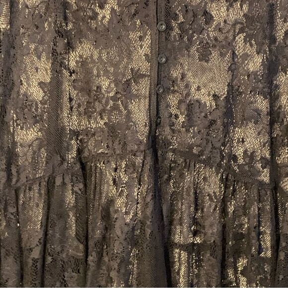 TORRID LACE TOP Stretch Sheer Babydoll High Low Women 30, 6X Black Short - Picture 7 of 15